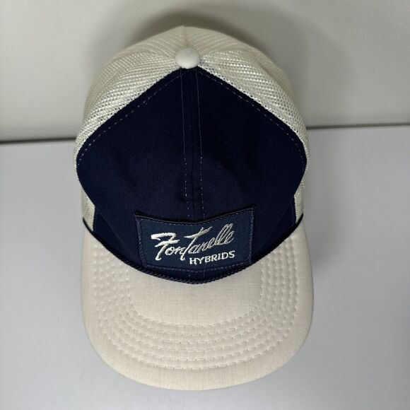 Fontanelle Hybrids Patch SnapBack Trucker Mesh Hat Cap Blue Farm Ag Vintage - Picture 2 of 9